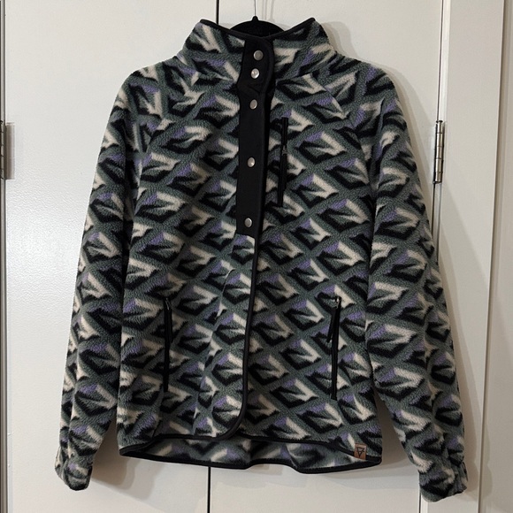 Geometric Patterned Fleece Teddy Jacket - Picture 1 of 7